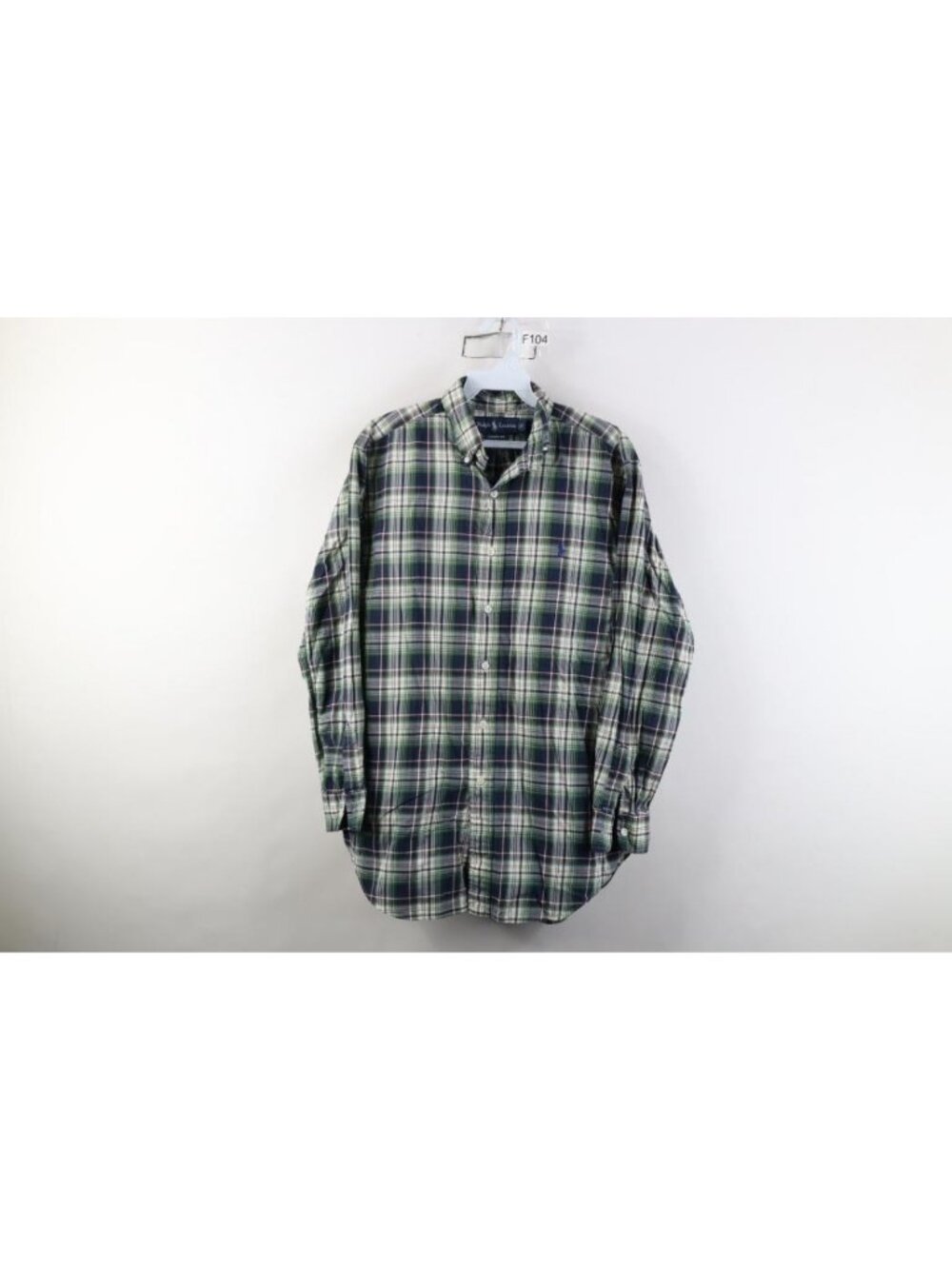 Vintage 90s Ralph Lauren Mens Small Classic Fit Collared Button Down Shirt Plaid